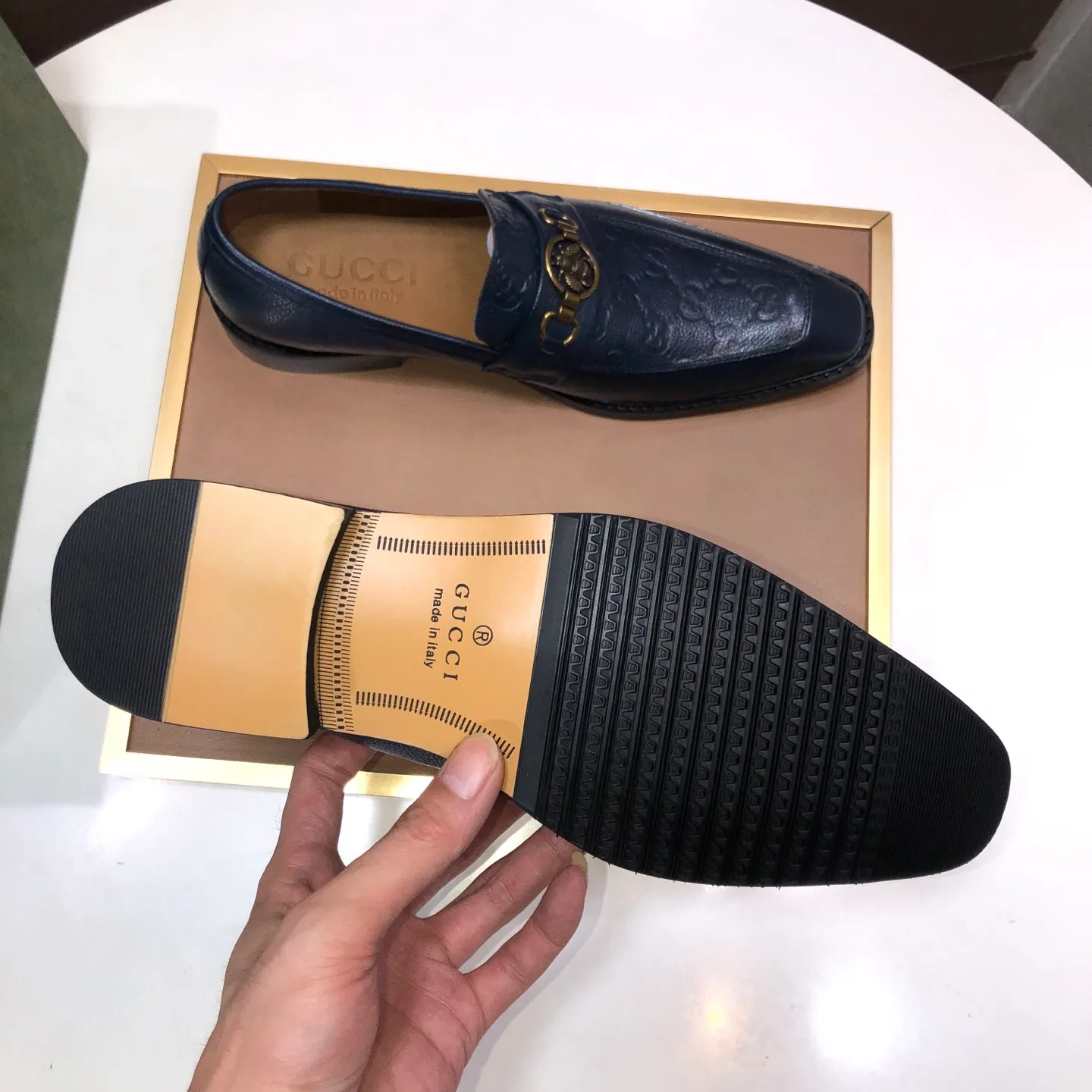 Men's men's shoes💰460💰【GUCCI】 (Niuli) new style🍀Gucci* - top version Gucci new leather shoes! It is made of imported original materials and has a comfortable first layer of cowhide lining! Original wear-resistant rubber outsole! High quality products! Code number 38-45 (45 customized)